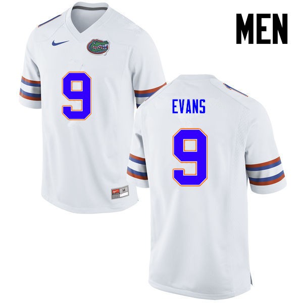 Florida Gators Men #9 Josh Evans College Football White